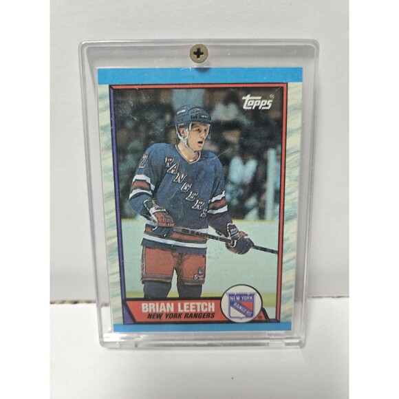 1989 Topps  NHL- # 136 Brian Leetch    RC - Picture 1 of 2